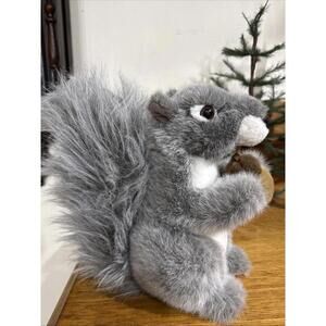 Fiesta Gray Squirrel Plush 10” Plush  Stuffed Animal Realistic Chubby Soft